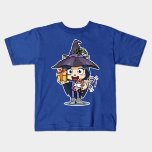 Kitty The Witch Happy Birthday. Kids T-Shirt